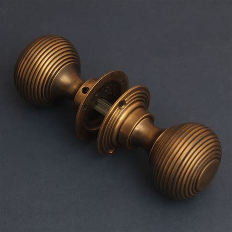 Set of 2 Brass Beehive Door Knob Handles 50mm Antique - Etsy