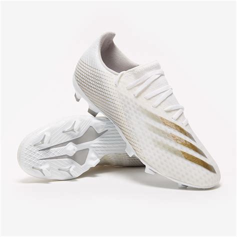 adidas X Ghosted .3 FG - White/Metallic Gold Melange/Silver Metallic ...