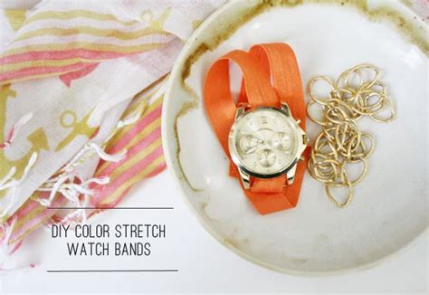 DIY: Color Stretch Watchbands | In Honor Of Design | Diy watch band ...