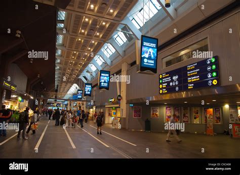 Oslo S central main railway station interior Sentrum central Oslo Stock ...