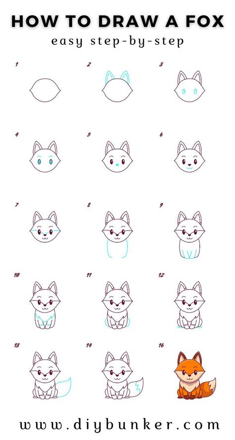 How to draw a fox an easy step by step fox drawing with video – Artofit