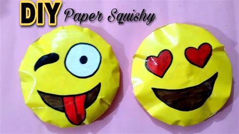 Diy Emoji paper squishy / How to make papaer Emoji squishy/ Paper ...