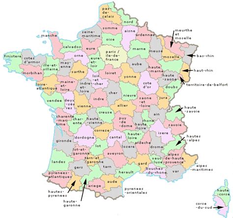 France Map: Explore places and attractions on a detailed Map of France