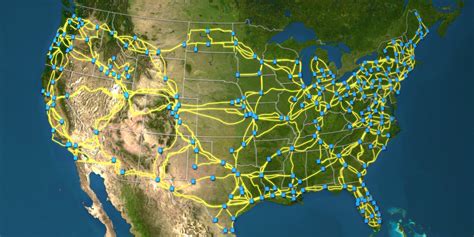 Map of US long-haul fiber-optic cable network - Business Insider