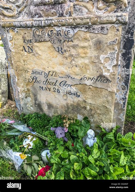 Anne Bronte grave, Scarborough Stock Photo - Alamy