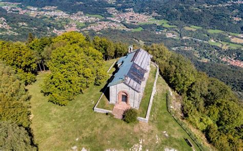 Aerial View of San Martino Church in Province of Varese, Italy. Stock ...