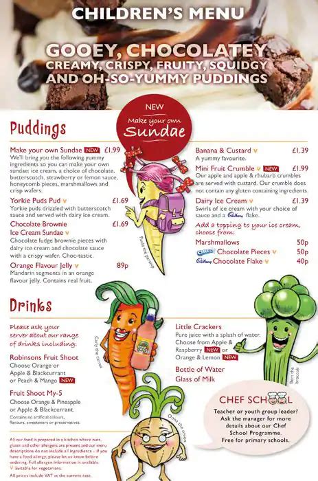 Menu at Toby Carvery pub & bar, Stockport, 271 Wellington Road North ...