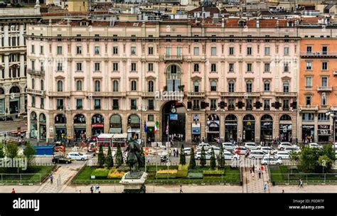 Aerial view of Piazza del Duomo. Milan Italy Stock Photo - Alamy