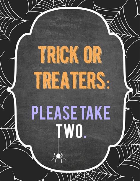 Trick or Treater Candy Sign