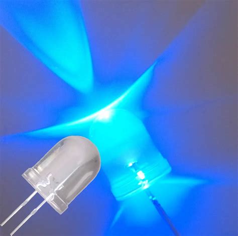 100pcs/Lot,Ultra Bright LED 10mm blue LEDs light SUPER BRIGHT BLUE ...