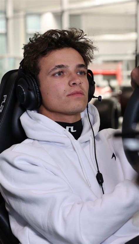 Lando Norris, white McLaren hoodie, F1 driver, formula 1 Mick ...