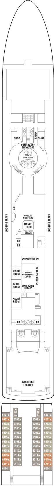 Norwegian Sky Deck plan & cabin plan