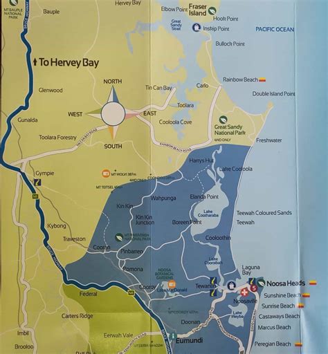 Sunshine Coast Map - Hinterland & Suburbs, Queensland