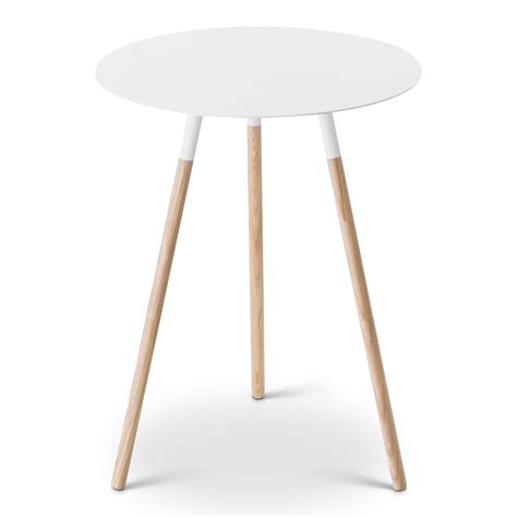 Plain Round Side Table, White - Gessato Design Store