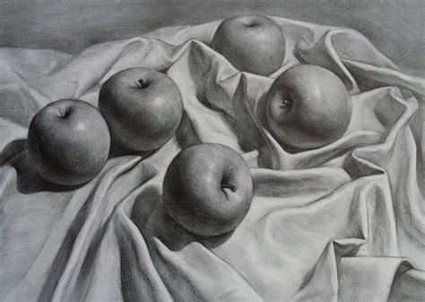 Richard Romero Art: Still Life Apples Drawing 18x24" | Still life ...