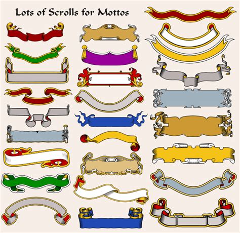 Heraldry Scrolls and Banners. | Heraldry design, Heraldry, Medieval banner