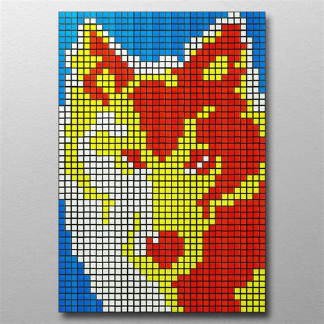 Make Your Own Pixel Art Mosaic with Rubik's Cubes