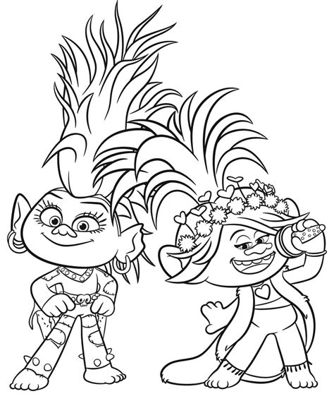 Trolls Coloring Page & book for kids | Best Trolls Coloring pages