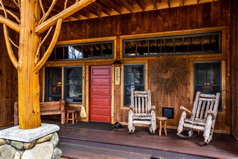 Rustic Adirondack Lodge | Adirondack Porch | Rustic Porch with Rockers ...