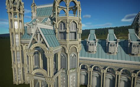 Detail shot of Elven Castle (WIP) : PlanetCoaster