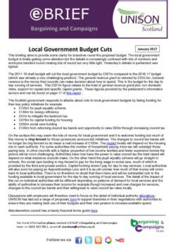 Local Government Budget Cuts - UNISON Scotland