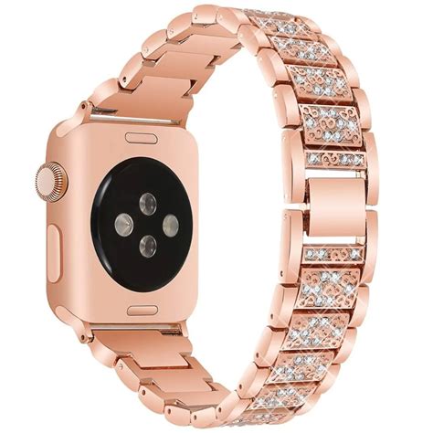 For Apple Watch band 44mm 40mm 38mm 42mm women Diamonds Bands iwatch ...