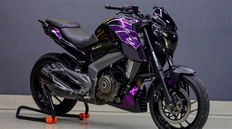 Bajaj Dominar 400 in Glossy Purple Wrap Looks Sinister