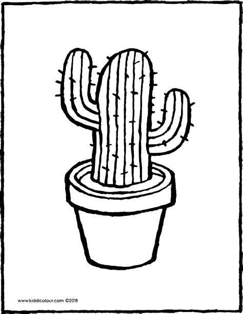 Cactus Line Drawing | Free download on ClipArtMag