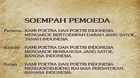 SEJARAH Sumpah Pemuda 28 Oktober, Lengkap dengan Isi Teks Sumpah Pemuda ...