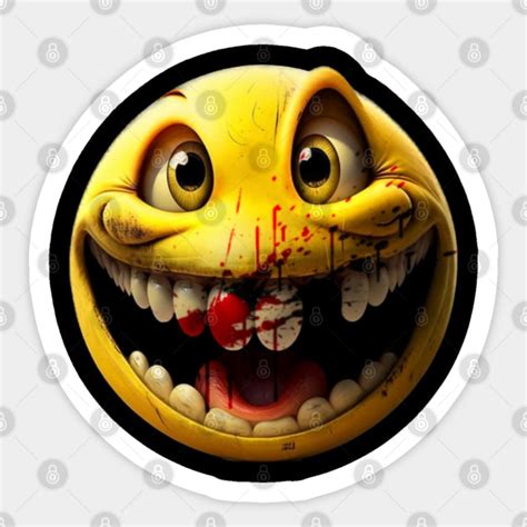 Bloody laughing Emoji - Bloody Laughing Emoji - Sticker | TeePublic