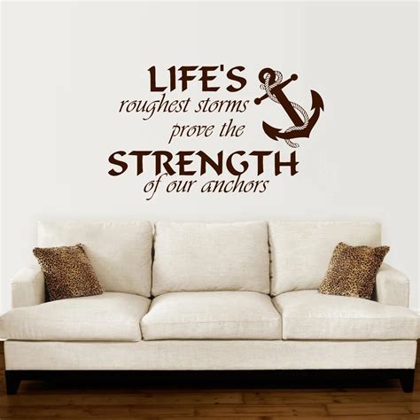 Anchor Wall Decal Quotes Nautical Sayings Wall Vinyl Sticker Bedroom ...