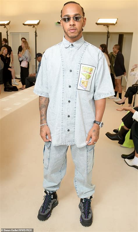 Lewis Hamilton showcases his eclectic sense of style at Paris fashion ...