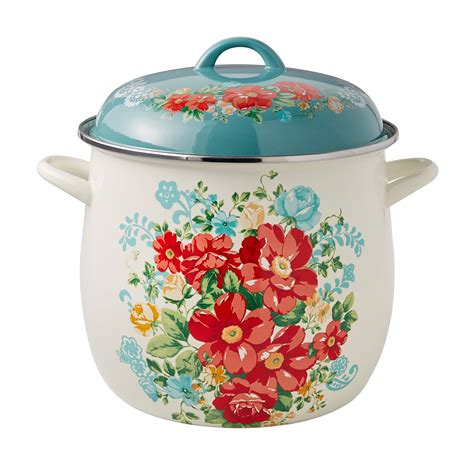 The Pioneer Woman Vintage Floral 12-Quart Enamel-On-Steel Holiday Stock ...