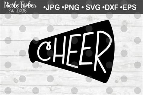 Cheer Horn SVG Cut File By Nicole Forbes Designs | TheHungryJPEG