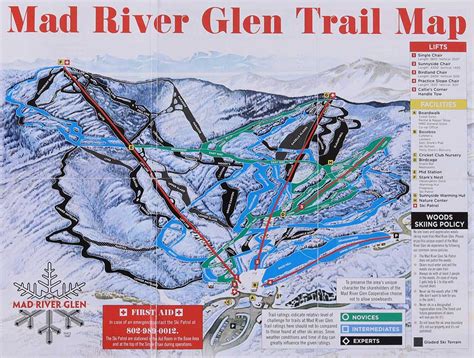 Mad River Glen Ski Area Trail Map