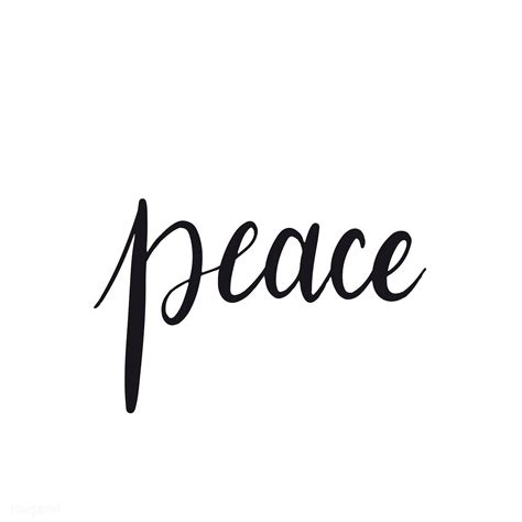 Peace word typography style vector | free image by rawpixel.com / Aum ...