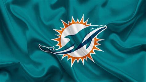 Miami Dolphins Logo In Blue Satin Texture Background HD Miami Dolphins ...