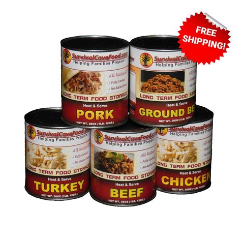 All-Natural Mixed Canned Meats - 12 Can Box (28 Oz Each) » Survival Kits