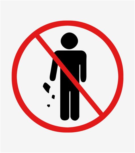 No Littering Sign Clipart Transparent Background, No Littering Sign ...