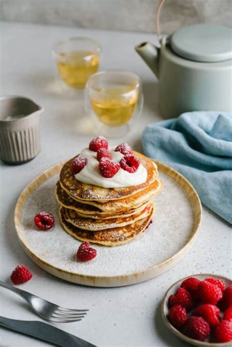 Fruit Pancakes with Cream Sauce - Living to the Fullest