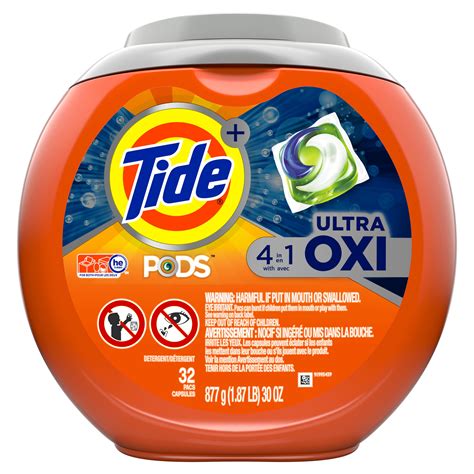 Tide PODS Ultra Oxi Liquid Laundry Detergent Pacs, 32 count - Walmart.com