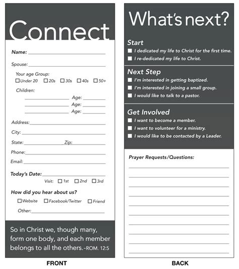 Connection Card Connection Card - Church Other - Outreach Marketing