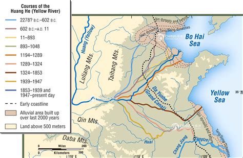 Yellow River Map, Huanghe Map, China Yellow River Maps