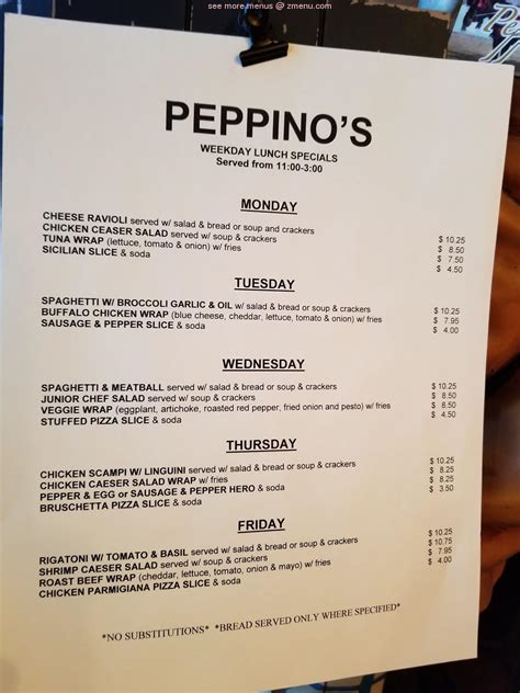 Online Menu of Peppinos Restaurant, Callicoon, New York, 12723 - Zmenu