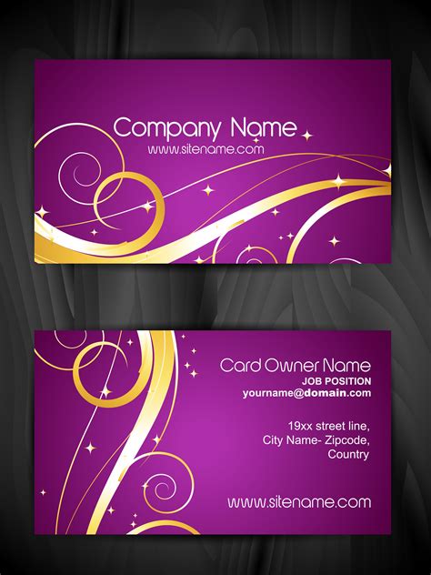 artistic floral business card design 220634 Vector Art at Vecteezy