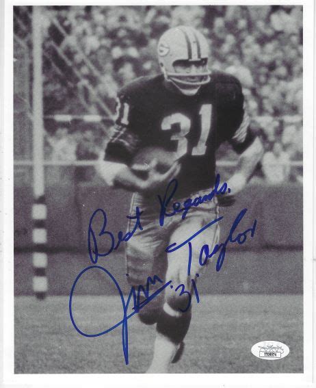 Autographed JIM TAYLOR 8X10 Green Bay Packers Photo JSA - Main Line ...