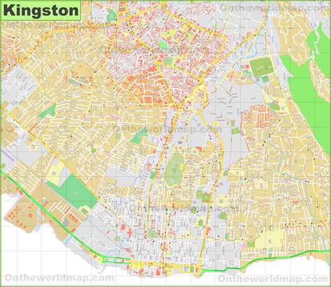 Kingston city center map