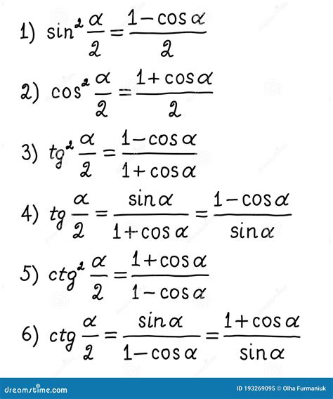 Trigonometric Angles And Quadrants. Vintage Illustration ...