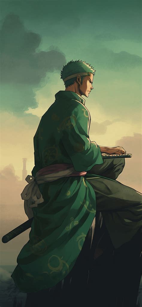 One Piece Roronoa Zoro Green Wallpaper - Zoro Wallpaper iPhone