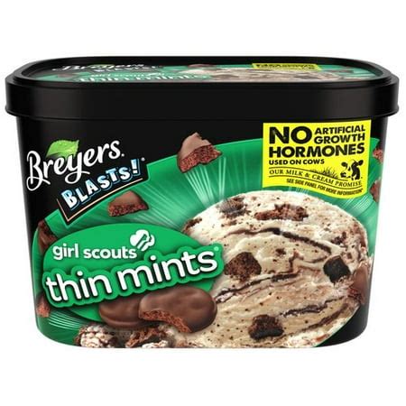 Breyers Blasts! Girl Scout Thin Mints Ice Cream, 48 oz - Walmart.com